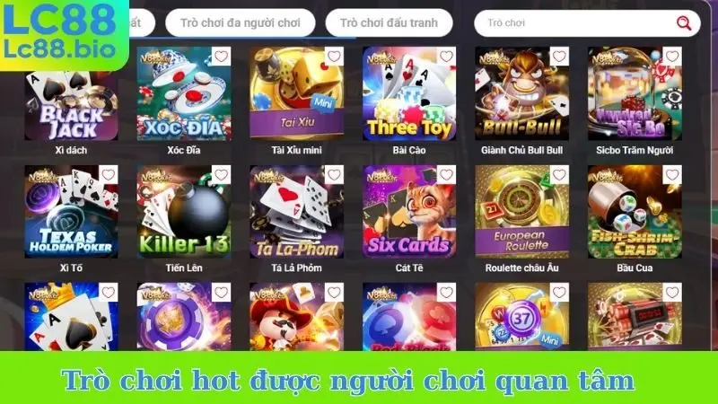 Trò chơi hot được người chơi quan tâm